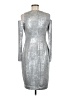 Calvin Klein Metallic Silver Cocktail Dress Size 8 - photo 2