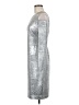 Calvin Klein Metallic Silver Cocktail Dress Size 8 - photo 5