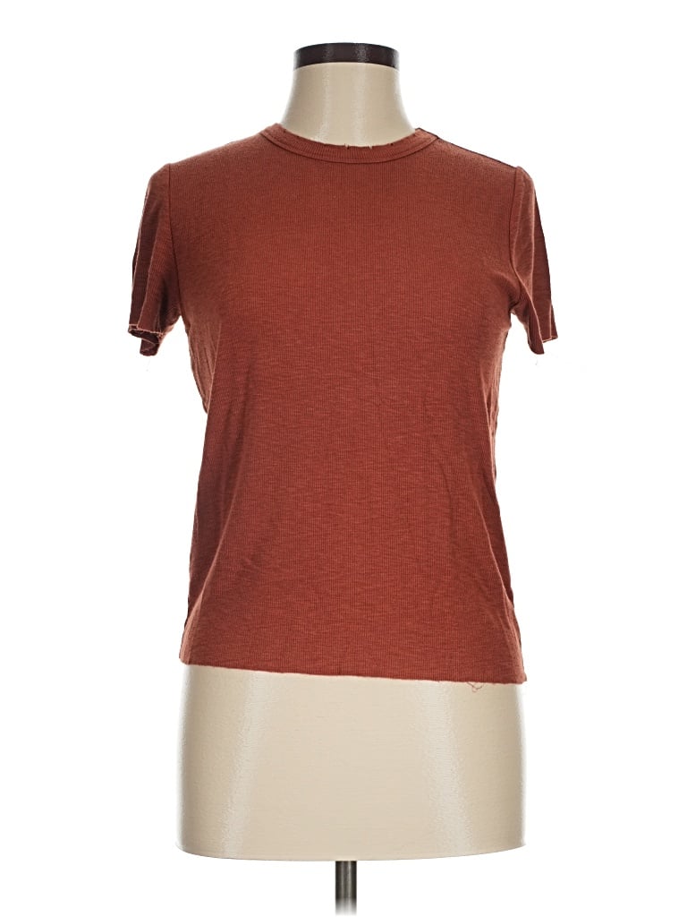 Pre-owned Aerie Short Sleeve T-shirt In Brown
