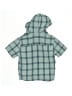 Zara Plaid Teal Short Sleeve Button-Down Shirt Size 8 - photo 2
