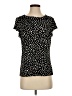 Kasper Polka Dots Black Short Sleeve Top Size S - photo 1