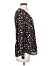 CAbi 100% Polyester Hearts Black Long Sleeve Blouse Size XS - photo 4