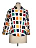 Taylor Color Block White 3/4 Sleeve Button-Down Shirt Size 14 Petite - photo 1