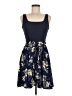 Unbranded 100% Polyester Floral Blue Cocktail Dress Size M - photo 1