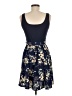 Unbranded 100% Polyester Floral Blue Cocktail Dress Size M - photo 2