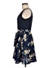 Unbranded 100% Polyester Floral Blue Cocktail Dress Size M - photo 5