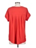 Pleione 100% Polyester Orange Red Short Sleeve Blouse Size S - photo 2