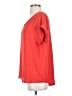 Pleione 100% Polyester Orange Red Short Sleeve Blouse Size S - photo 5