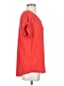 Pleione 100% Polyester Orange Red Short Sleeve Blouse Size S - photo 4