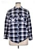 Eden & Olivia Plaid Blue Long Sleeve Button-Down Shirt Size 1X - photo 1