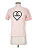 Assorted Brands Hearts Pink Short Sleeve T-Shirt Size S - photo 1