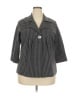 Soft by Avenue Houndstooth Gray Blazer Size 18 - photo 1