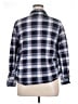 Eden & Olivia Plaid Blue Long Sleeve Button-Down Shirt Size 1X - photo 2