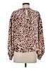 Express Outlet Animal Print Brown Long Sleeve Blouse Size S - photo 2