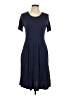 Assorted Brands Solid Blue Casual Dress Size L - photo 1