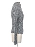 Q&A 100% Cotton Tweed Silver Turtleneck Sweater Size S - photo 4