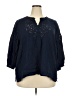 Caslon Blue 3/4 Sleeve Blouse Size 2X - photo 1