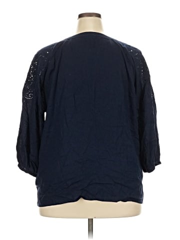 Caslon 3/4 Sleeve Blouse (view 2)