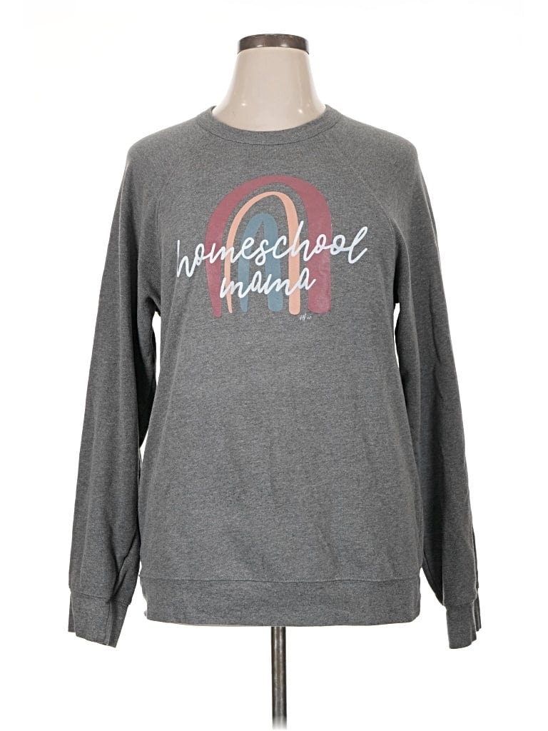 Pre-owned Bella+canvas Sweatshirt In Gray