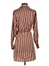 H&M 100% Polyester Houndstooth Brown Casual Dress Size S - photo 2