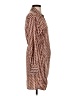 H&M 100% Polyester Houndstooth Brown Casual Dress Size S - photo 4