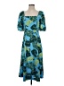 Draper James 100% Polyester Tropical Blue Casual Dress Size 2 - photo 1