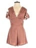 Honey Punch 100% Rayon Hearts Brown Romper Size XS - photo 1