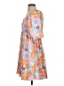 Unbranded 100% Polyester Tropical Orange Pink Casual Dress Size S - photo 5