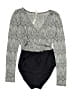 FP Movement Chevron-herringbone Gray Bodysuit Size XS - photo 1
