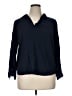 Style&Co 100% Rayon Blue 3/4 Sleeve Blouse Size 1X - photo 1