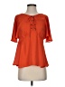 HD in Paris 100% Polyester Orange Short Sleeve Blouse Size 2 - photo 1