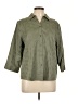 Chico's Green 3/4 Sleeve Button-Down Shirt Size Lg (2) - photo 1