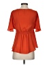 HD in Paris 100% Polyester Orange Short Sleeve Blouse Size 2 - photo 2