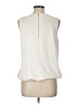 Liz Claiborne 100% Polyester Ivory Sleeveless Blouse Size L - photo 2