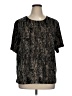 Nordstrom Rack 100% Polyester Tweed Black Short Sleeve T-Shirt Size XL - photo 1