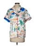 Sheshow Tropical White Short Sleeve Blouse Size S - photo 1