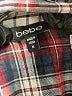Bebe Plaid Black 3/4 Sleeve Button-Down Shirt Size M - photo 7