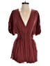 Very J Solid Burgundy Romper Size S - photo 1