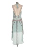 BCBGMAXAZRIA 100% Polyester Print Teal Casual Dress Size L - photo 2
