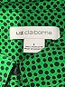 Liz Claiborne 100% Polyester Polka Dots Green 3/4 Sleeve Blouse Size L - photo 7