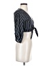 Pull&Bear Blue Short Sleeve Blouse Size S - photo 4