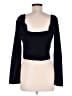 Lulus 100% Polyester Black Long Sleeve T-Shirt Size M - photo 2