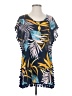 Yincro 100% Polyester Tropical Blue Swimsuit Cover Up Size XS - photo 1