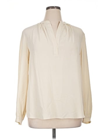 Lafayette 148 New York Long Sleeve Silk Top (view 1)