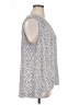 Chaus 100% Polyester Silver Sleeveless Blouse Size XL - photo 4
