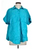 Torrid Teal Short Sleeve Blouse Size Lg Plus (0) - photo 1
