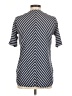L.L.Bean Chevron-herringbone Stripes Blue Gray Short Sleeve Top Size M - photo 2