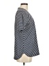 L.L.Bean Chevron-herringbone Stripes Blue Gray Short Sleeve Top Size M - photo 4