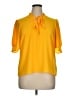 CeCe Yellow Short Sleeve Blouse Size XL - photo 1