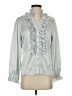 Ninety Silver Long Sleeve Blouse Size S - photo 1